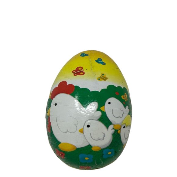 Set Of 4 Vintage Paper Mache Nesting Easter Eggs Farm Germany Mother Goose - Picture 10 of 16